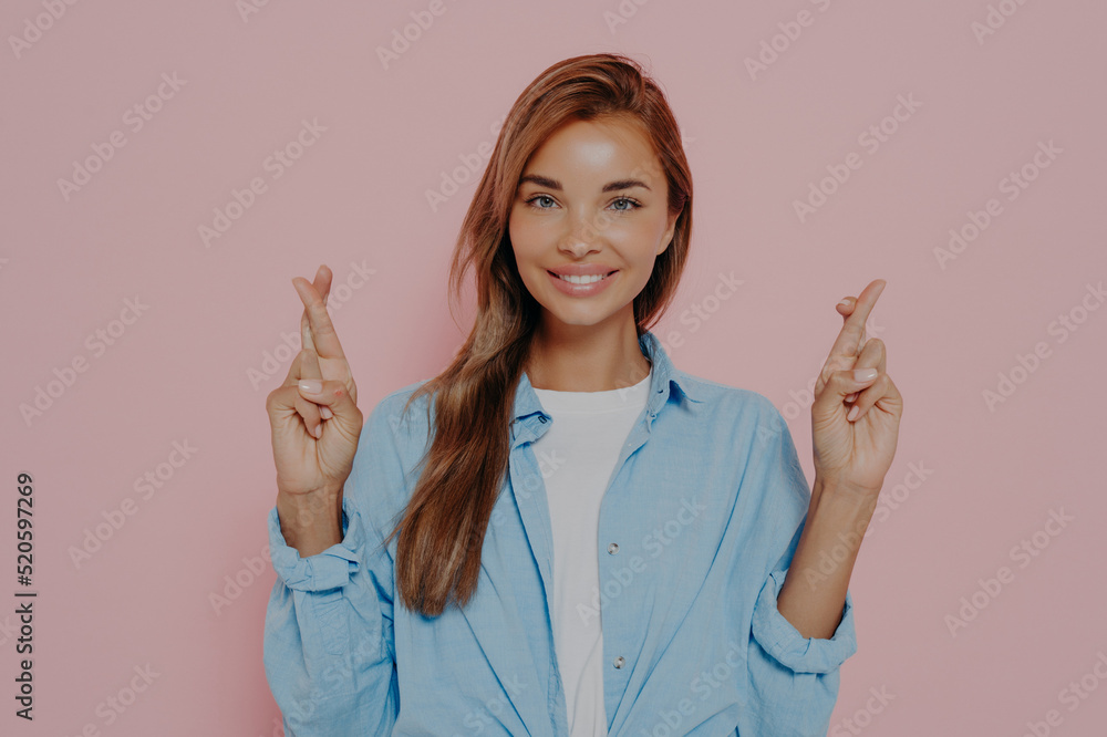 Studio shot of attractive brunette female with long stright hair Studio shot of attractive brunette female with long stright hair
