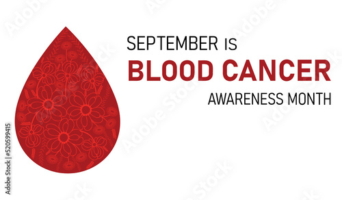 Blood Cancer awareness month. Horizontal banner. Vector illustration
