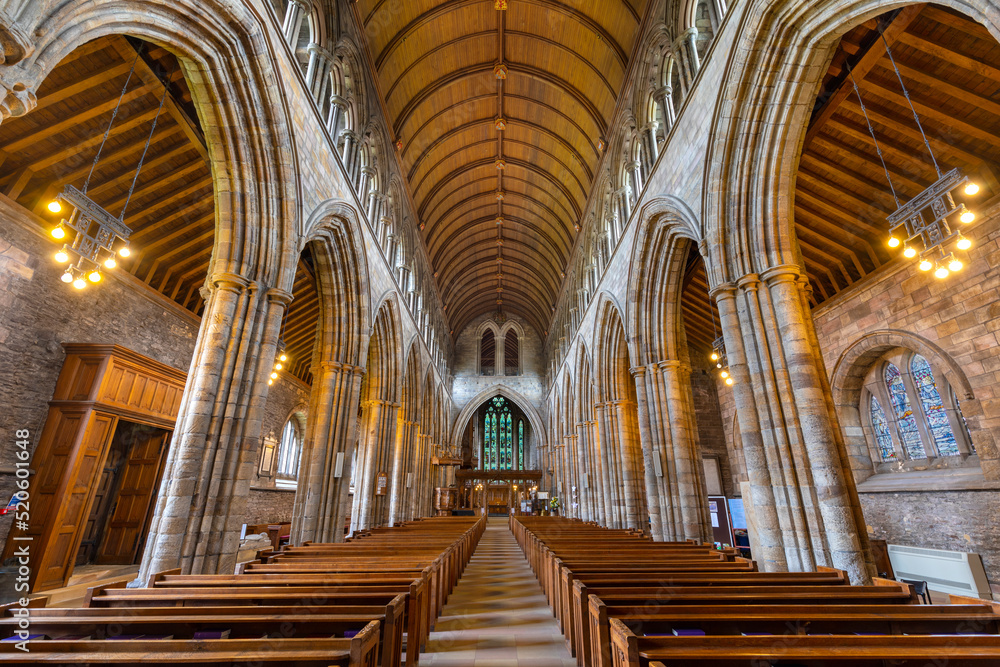 View of the nave, Dunblane Cathedral, Stirling, Scotland, United Kingdom View of the nave, Dunblane Cathedral, Stirling, Scotland, United Kingdom