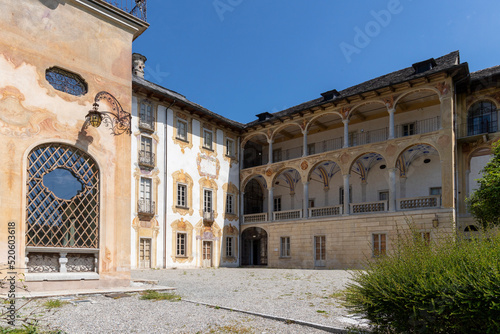Villa Nigra, historic building in the center of the town of Miasino, Orta lake, Novara District, Piedmont, Italian Lakes, Italy photo