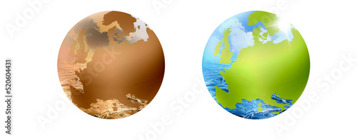 Klimawandel zu einer grünen Umwelt auf der Erde