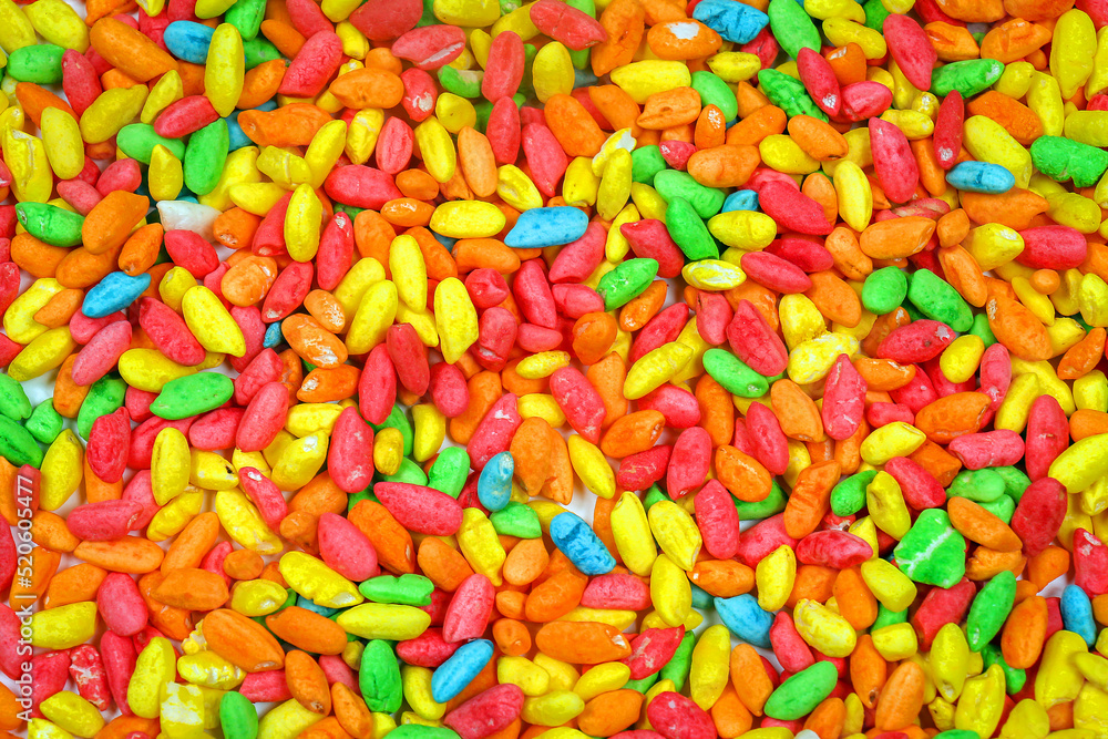 Expanded puffed rice background Expanded puffed rice background