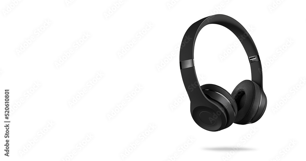 Headphones with copy space on a white background Headphones with copy space on a white background