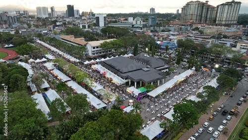 Kuching, Malaysia - August 1, 2022: The Annual Kuching Festival Street Fair
