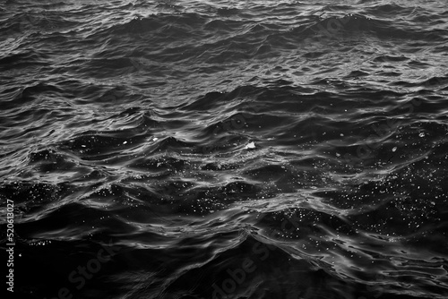 Tela Grayscale closeup shot of the waves - sorrow concept