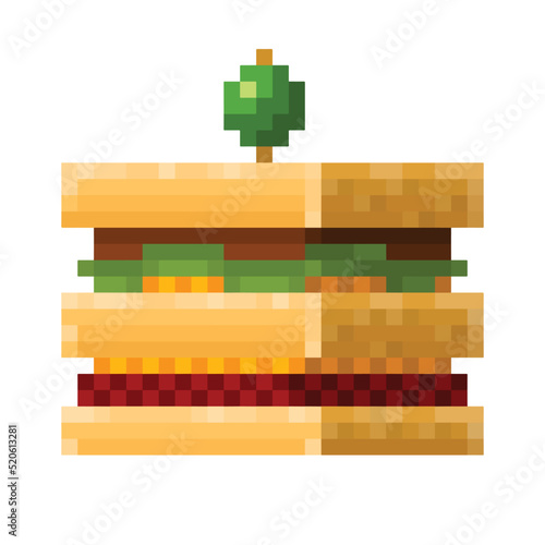 Editable Vector graphic of Sandwich. Good for Icon, sticker, clipart, game assests, children illustration, etc