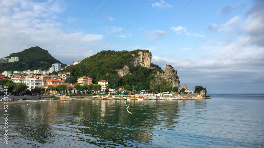 Amasra, small Black Sea port town in Bartin Province, Turkey, Amastris, Coastal view of Amasra, Bartin, Turkey.