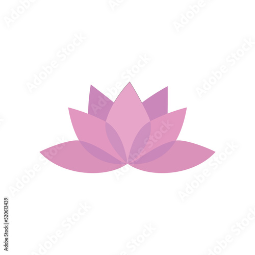 Fototapeta Naklejka Na Ścianę i Meble -  Lotus flower vector illustration. exotic floral sign and symbol.