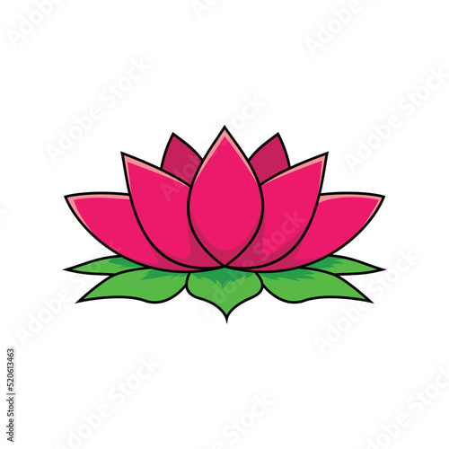 Lotus flower vector illustration. exotic floral sign and symbol.