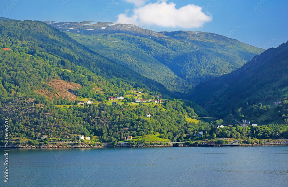 The Nordfjord on the Way to Nordfjordeid in Norway, Scandinavia, Europe.