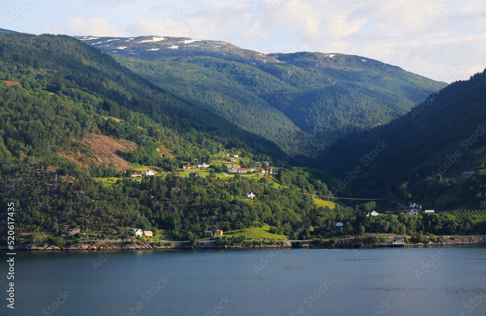 The Nordfjord on the Way to Nordfjordeid in Norway, Scandinavia, Europe. The Nordfjord on the Way to Nordfjordeid in Norway, Scandinavia, Europe.