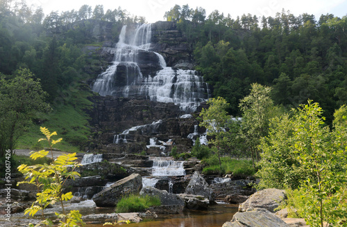 The Waterfall Tvindefossen in Norway, Scandinavia, Europe photo