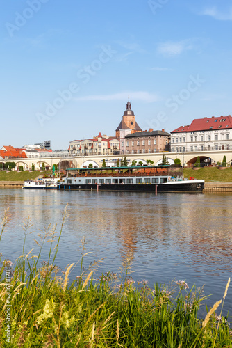 Gorzów Wielkopolski town city portrait format at river Warta in Poland © Markus Mainka