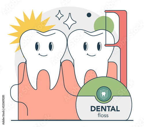 Oral hygiene concept. Dental cleaning tools preventing bad breath