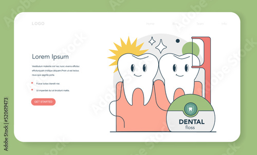Oral hygiene concept. Dental cleaning tools preventing bad breath