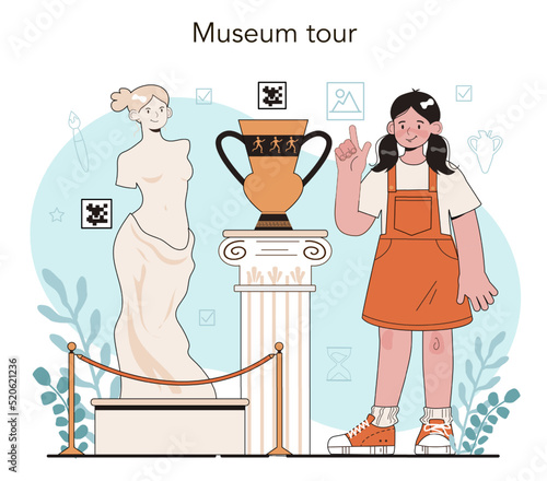 History of art school education. Student studying art history