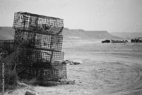 crab traps on a beach Mexico