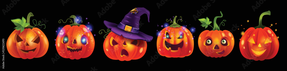 Premium Vector  Halloween scary pumpkin face cut