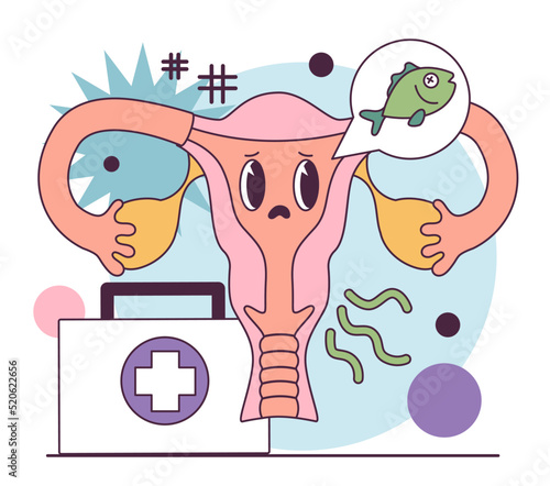 Women's health concept. Female intimate hygiene and reproductive