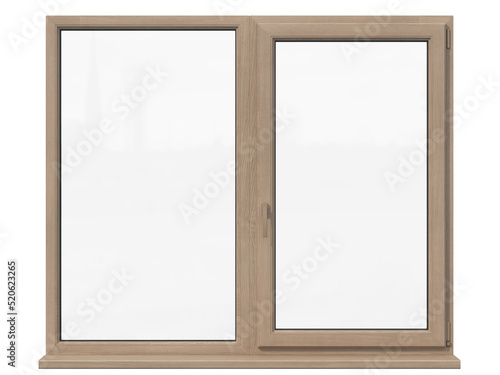 Window on white background, 3D Illustration