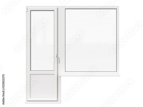Window on white background, 3D Illustration