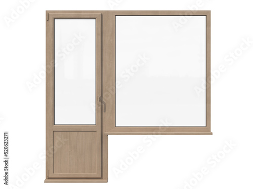 Window on white background, 3D Illustration