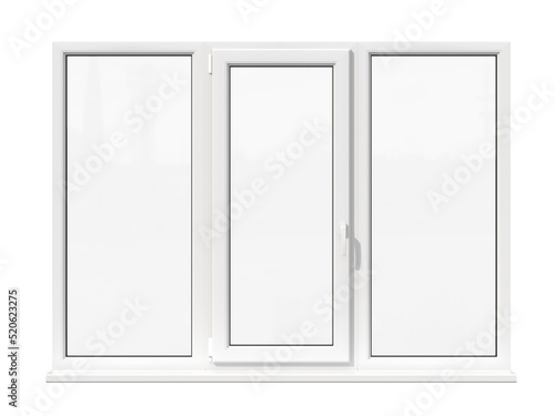 Window on white background, 3D Illustration