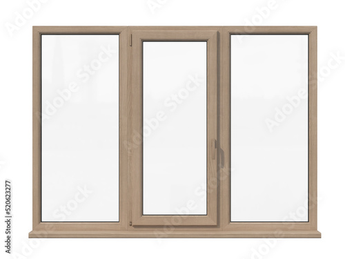 Window on white background, 3D Illustration