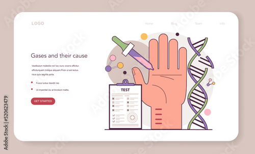 Allergy test. Laboratory analysis of allergic reactions. Patient hand