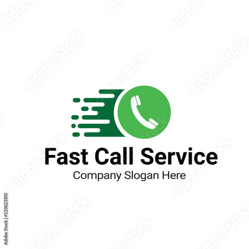 Modern Fast Call Service Logo Design