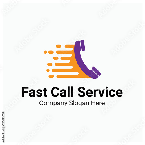 Modern Fast Call Service Logo Design