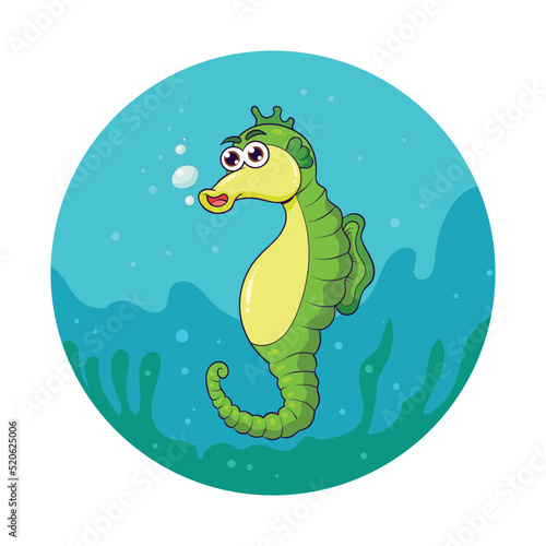 cute seahorse vector illustration 1