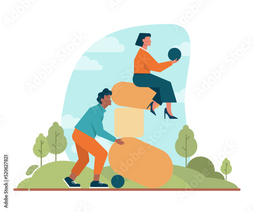 Balance concept. Idea of stability challenge, abstract, business