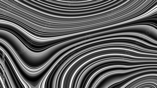 Black and white background. Best wallpaper for interior decoration. Design for T shirt, bed sheet, table cloth, curtain and fabric print. 3d Textile art. Popular fashion design. Abstract art.