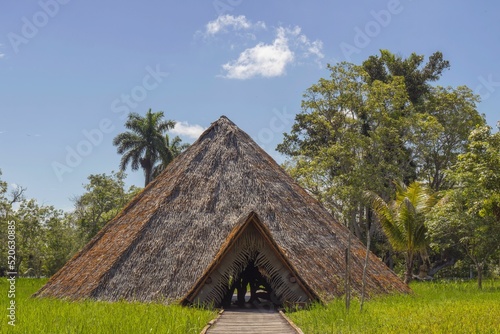 Triangle shaped hut in Zapata, Cuba photo