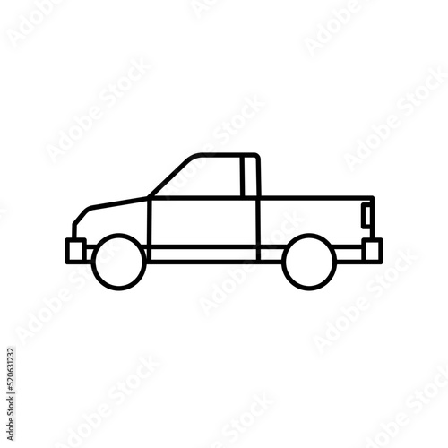 Pickup,  ciężarówka, samochód, auto - ikona wektorowa