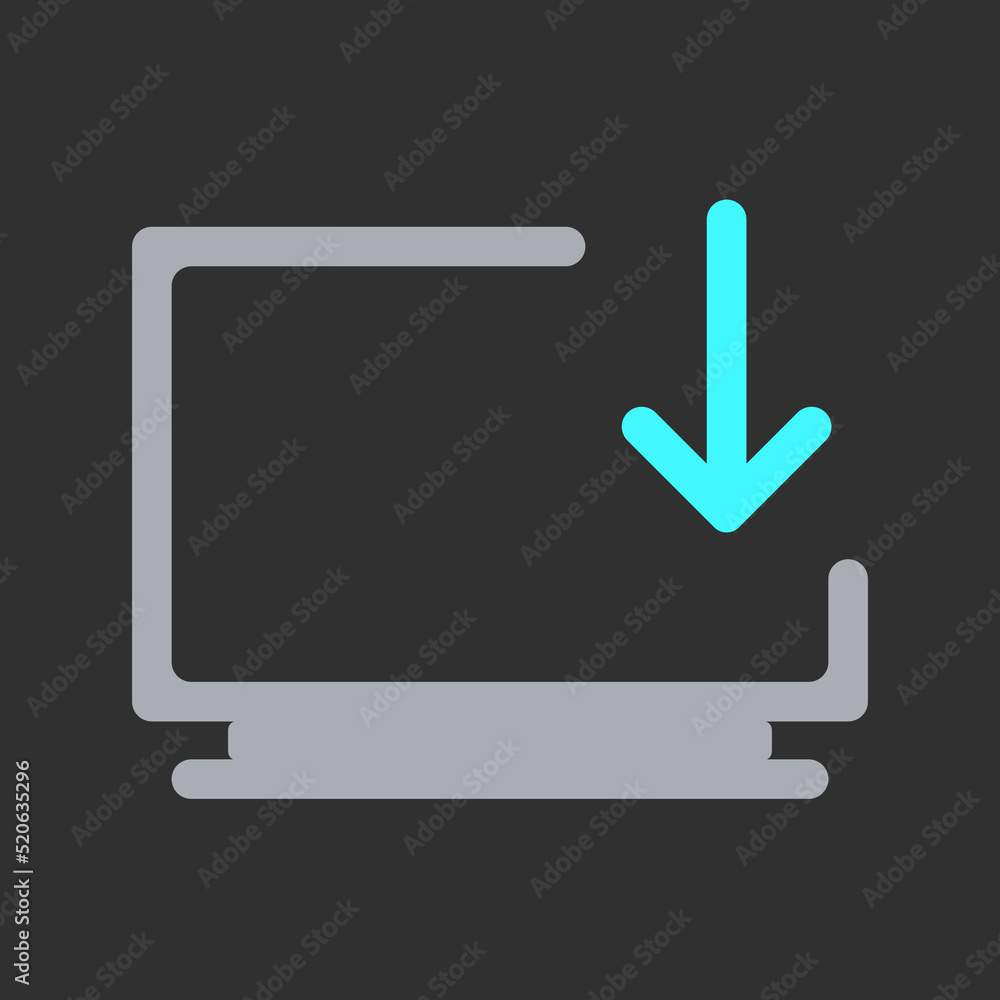 computer icon with an arrow that means download the file computer icon with an arrow that means download the file