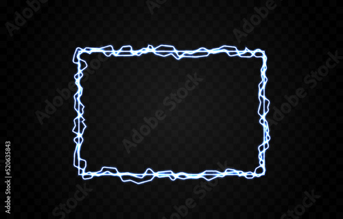 Vector lightning, lightning png, thunderstorm, lighting. Electrical frame. Natural phenomenon, light effect. PNG.