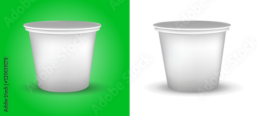 Set of Blank White Foil Plastic Food Packaging. 3D llustration. Isolated Mock Up. Template Package. Ready For Custom Design.