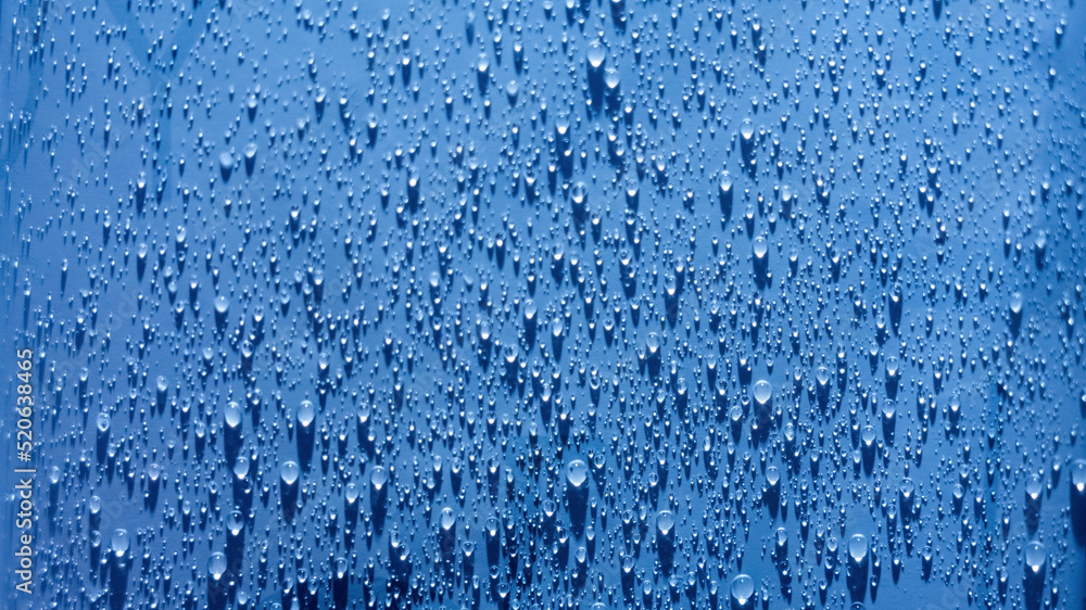 Obraz premium Water drops texture. Drop splash water pattern. Selective focus. Droplet splash rain texture.