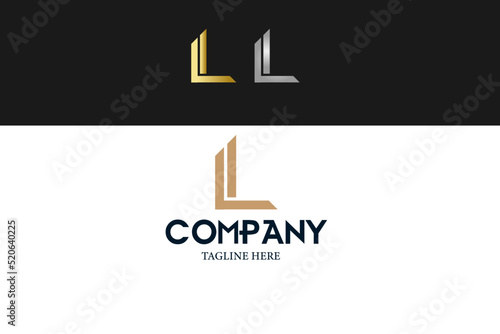 structure consisting of letter l minimal logo design photo