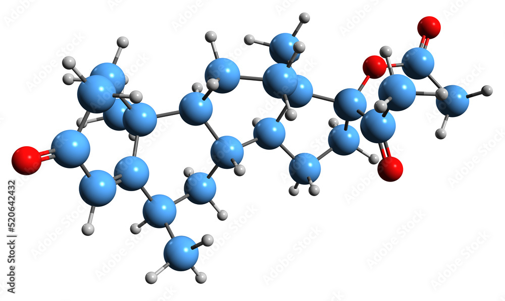 3D image of medroxyprogesterone acetate skeletal formula - molecular chemical structure of female hormone isolated on white background 3D image of medroxyprogesterone acetate skeletal formula - molecular chemical structure of female hormone isolated on white background
