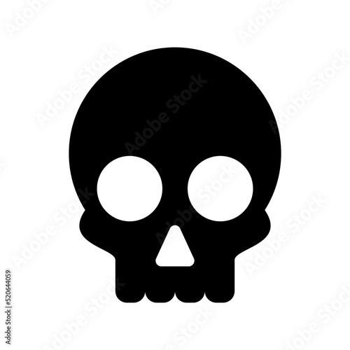Skull icon vector illustration flat logo design