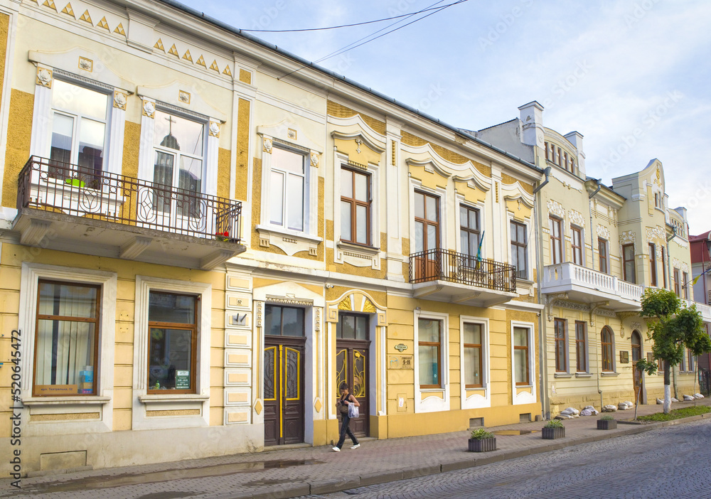 Old historical building in downtown of Kolomyya, Ukraine	
