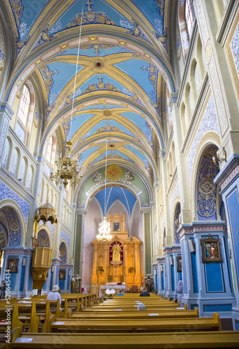 Obraz na plátně Interior of Roman Catholic Church of St