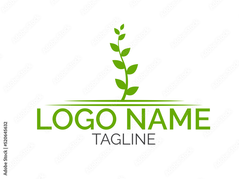 Tree logo design. Green leaf logo. Natural logo design. Abstract leaf vector Tree logo design. Green leaf logo. Natural logo design. Abstract leaf vector