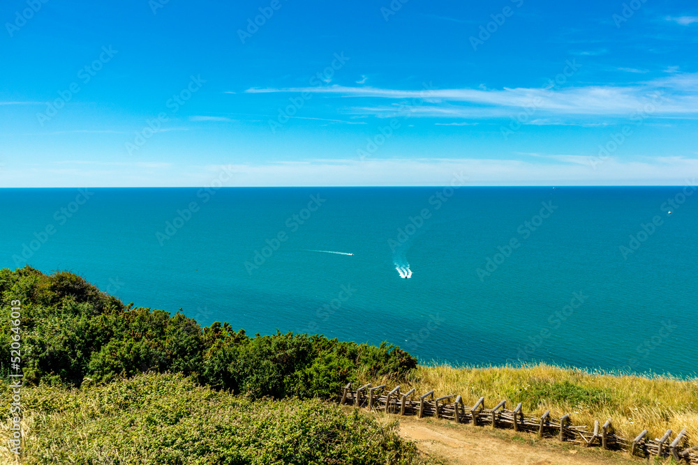 Strandspaziergang an der schönen Alabasterküste bei Fécamp - Normandie - Frankreich Strandspaziergang an der schönen Alabasterküste bei Fécamp - Normandie - Frankreich
