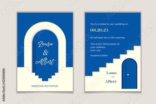 set of wedding cards