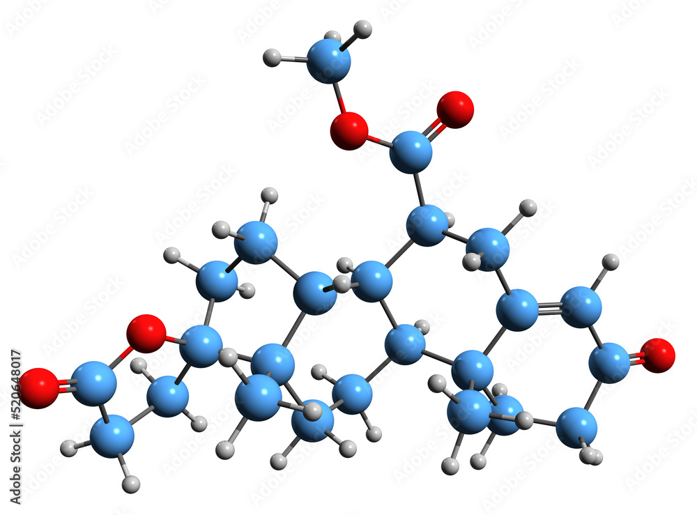 3D image of Mexrenone skeletal formula - molecular chemical structure ...