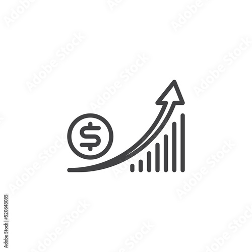 Stock exchange line icon